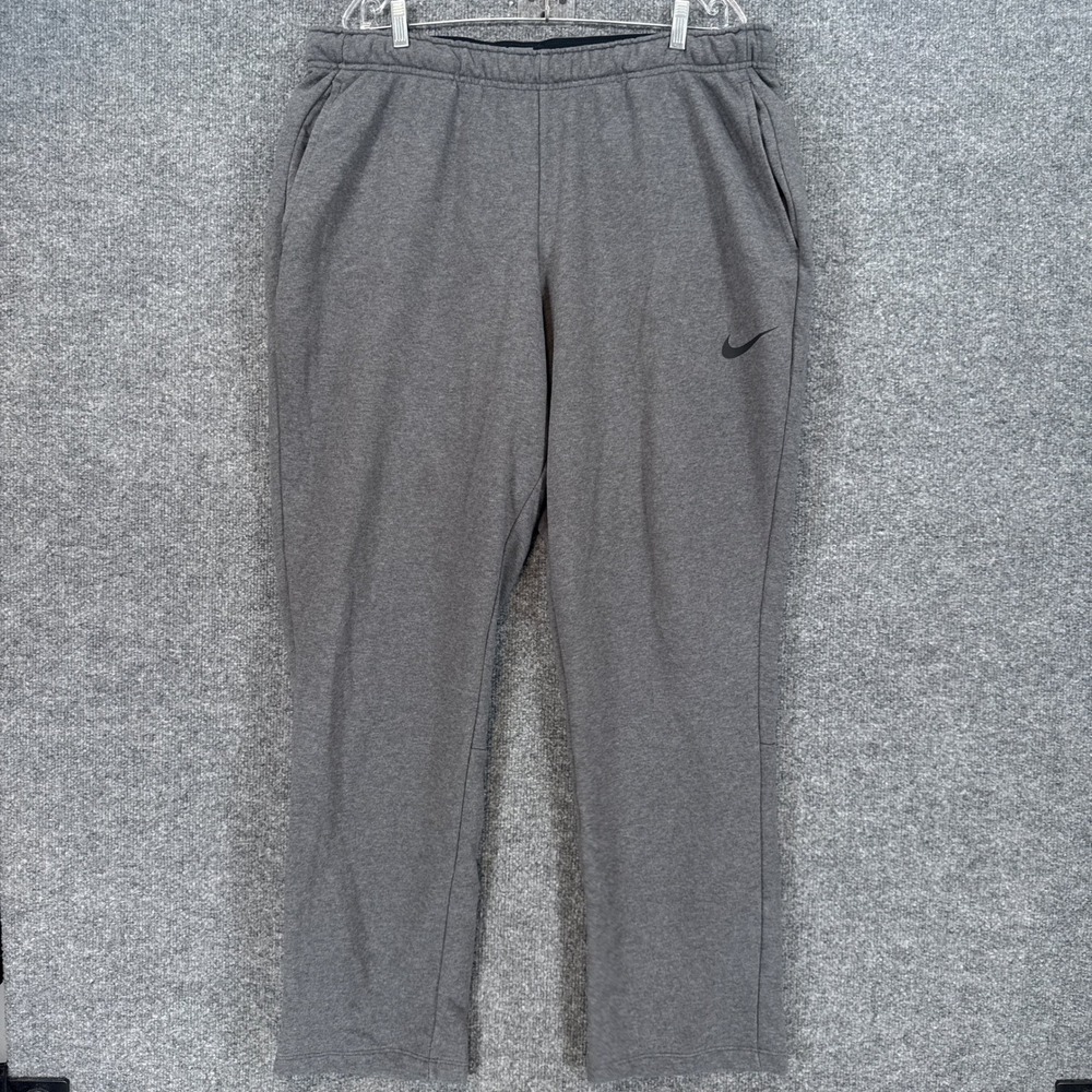 Nike Sweatpants Pants Mens XXL Gray Fleece Athletic Straight Leg Gym Workout